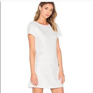 Alice and Olivia white bridal shower dress